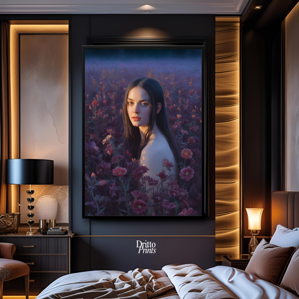 (FD21) Eclipsed in Bloom - Framed matte paper poster