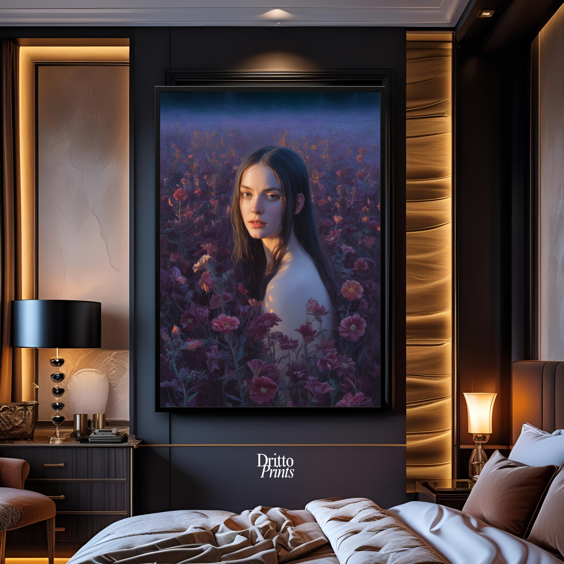 (FD21) Eclipsed in Bloom - Framed matte paper poster