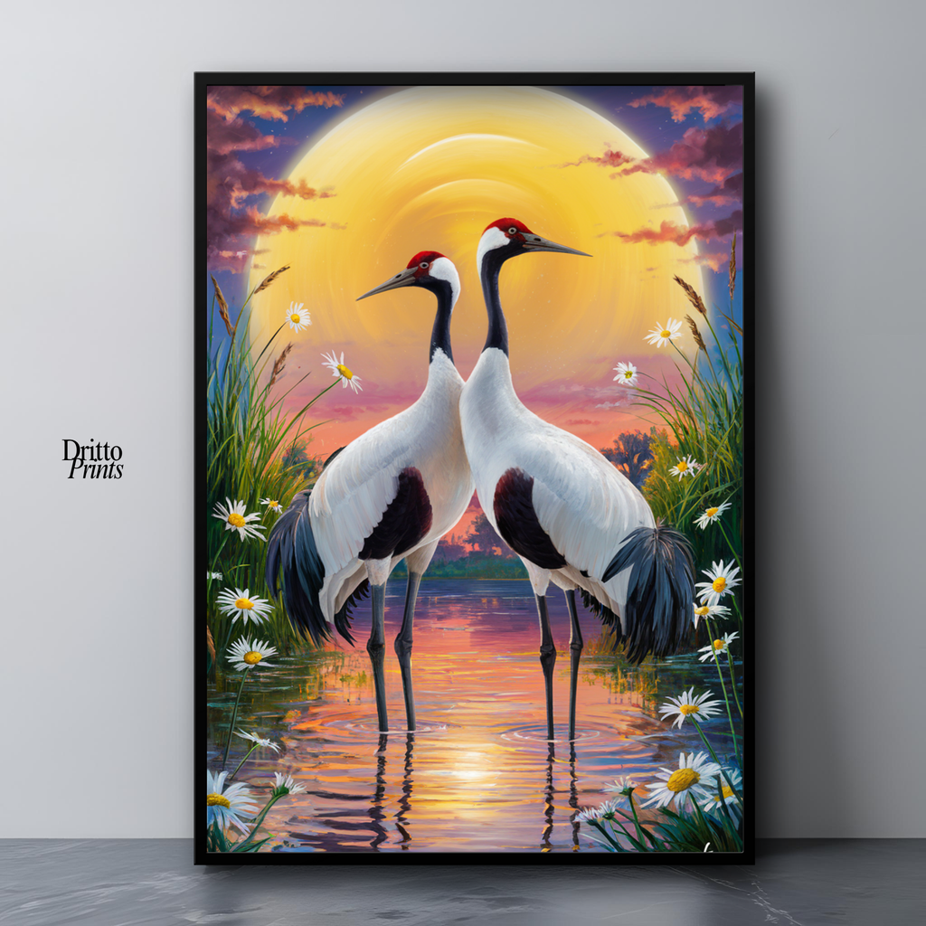 (FD18) Golden Companionship - Framed matte paper poster
