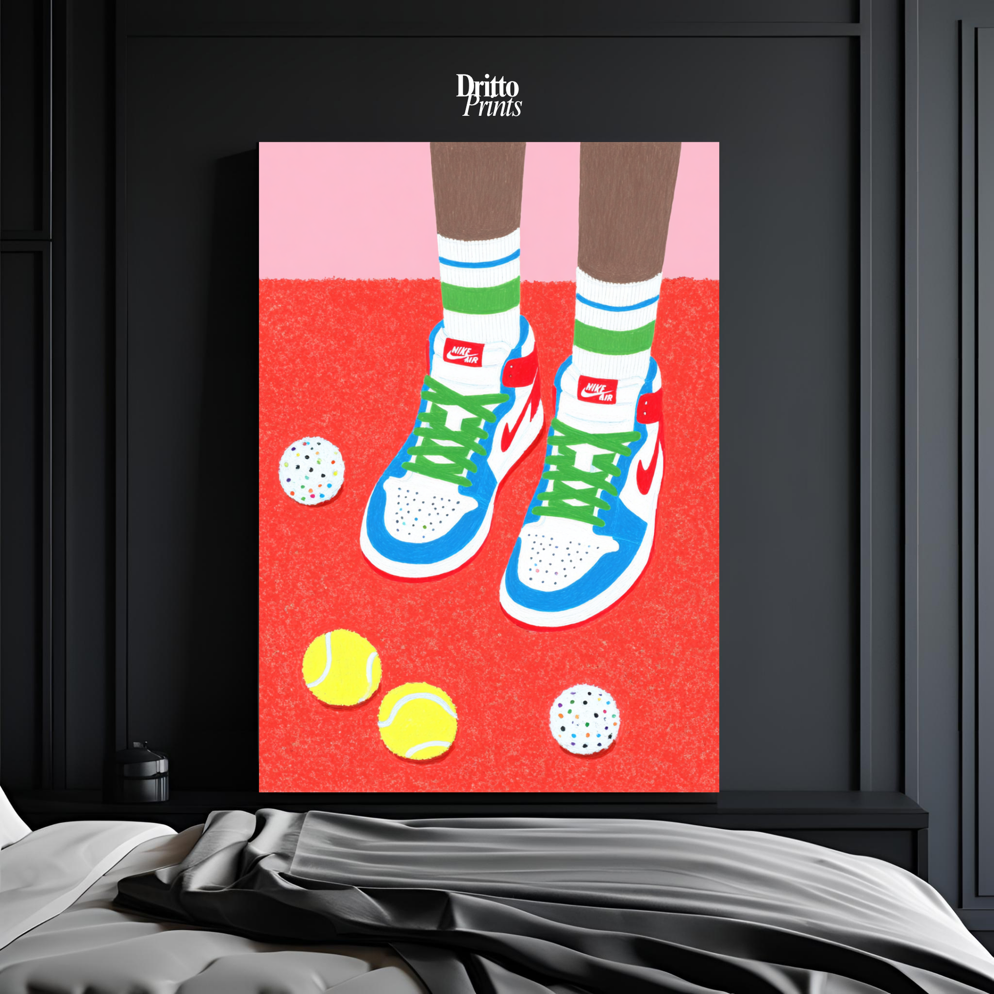 (PD31) Mocha Court Balls Poster