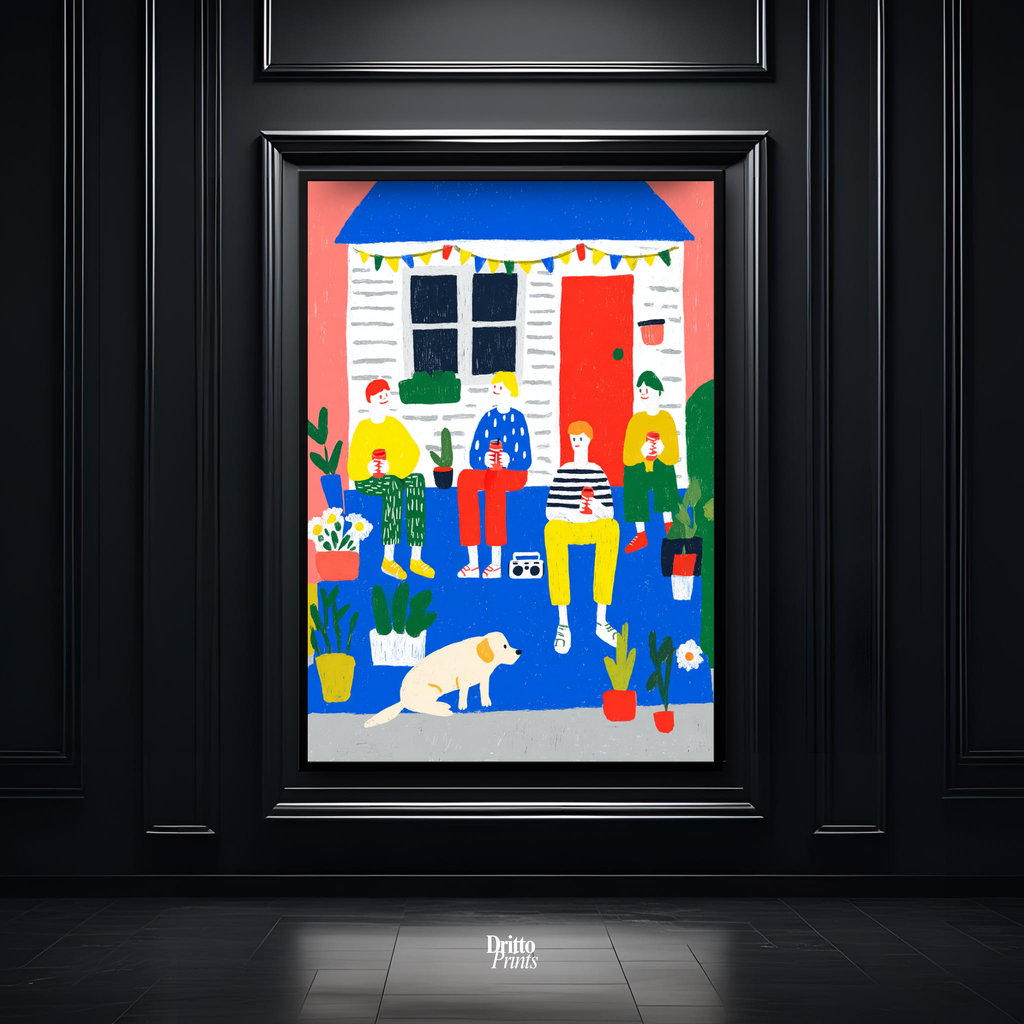 (FD47) Summer Evenings 1984 - Framed matte paper poster