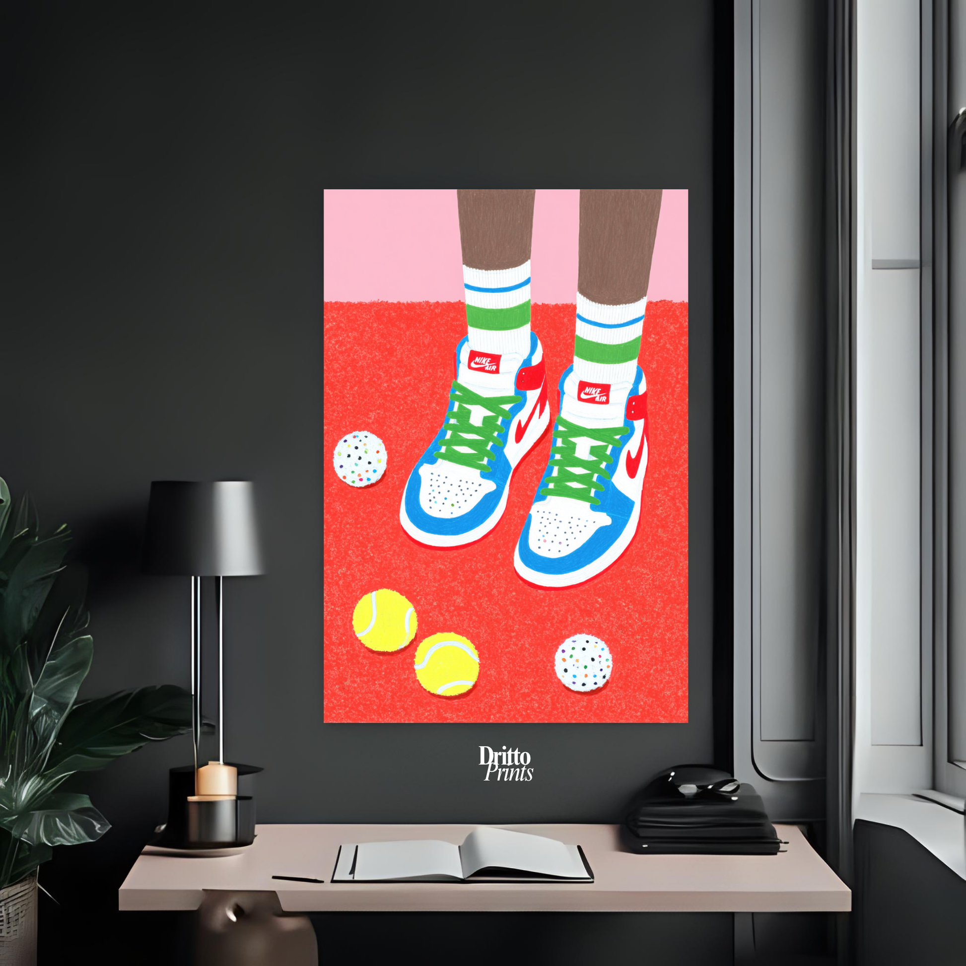 (PD31) Mocha Court Balls Poster