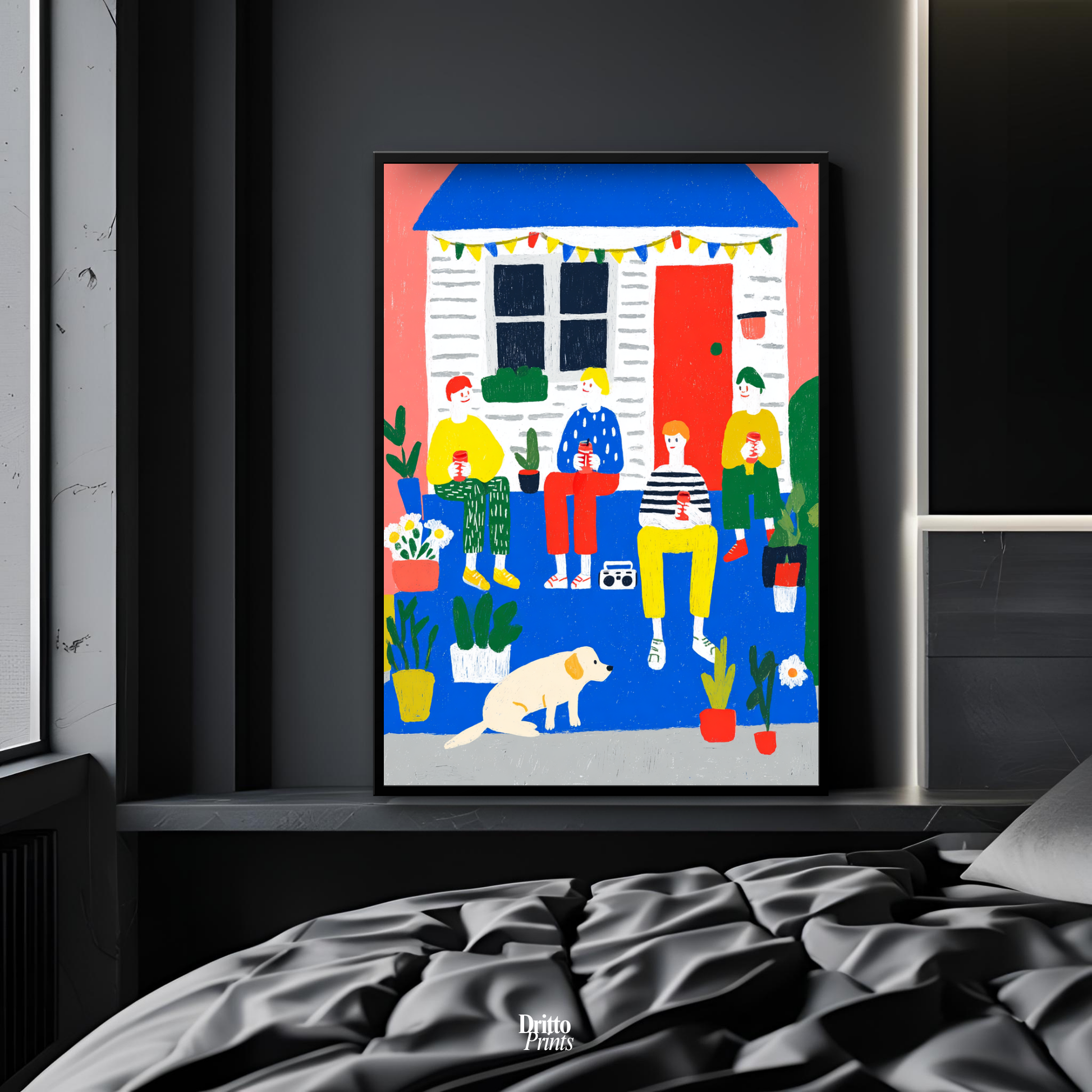 (FD47) Summer Evenings 1984 - Framed matte paper poster