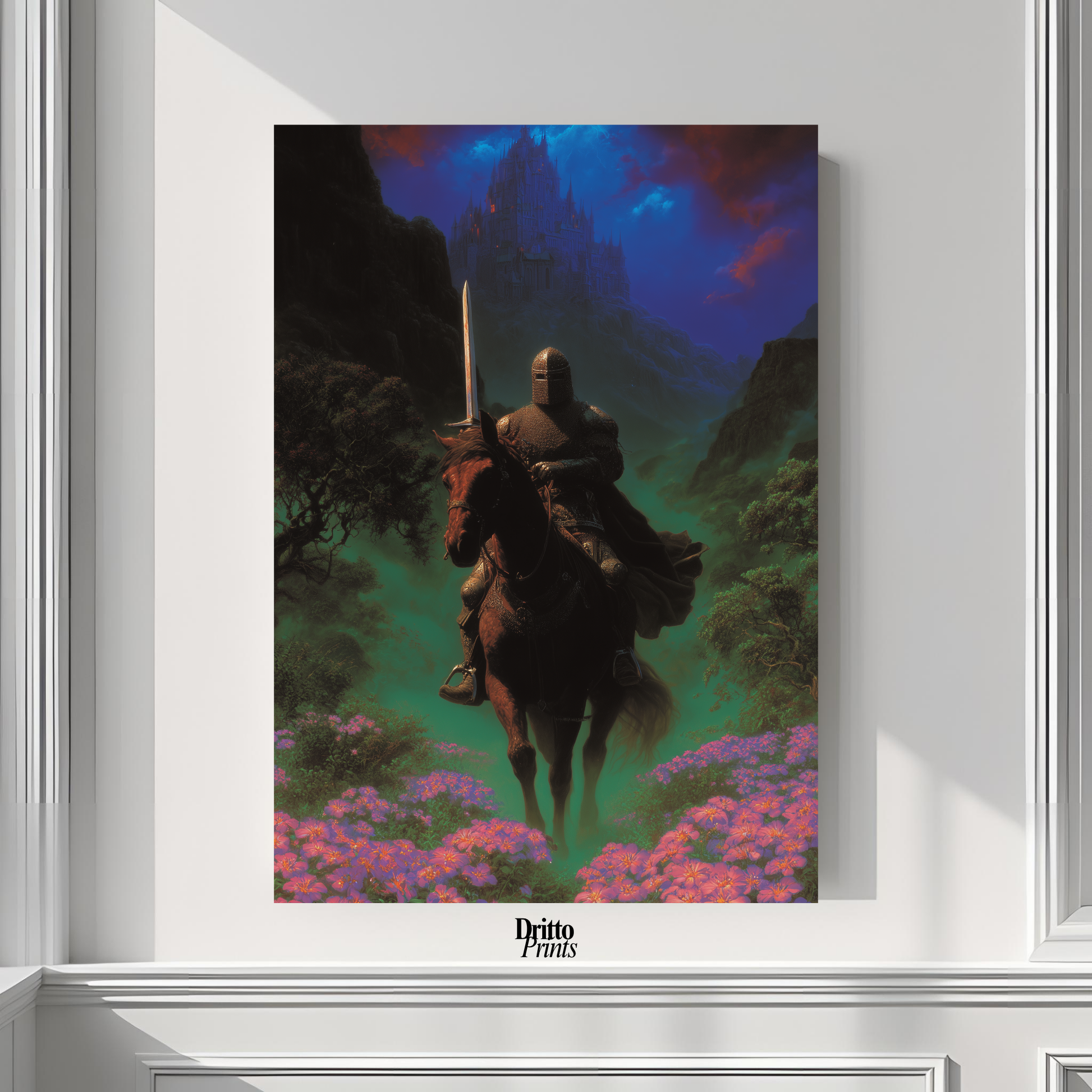 (PD24) Moonlit Bloom: The Knight Among Violets - Poster