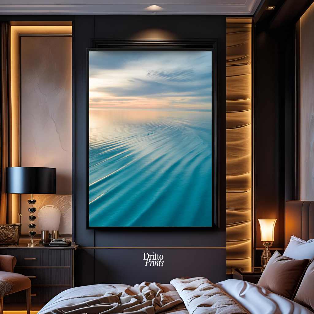 (FD16) Ocean in Pastel - Framed matte paper poster