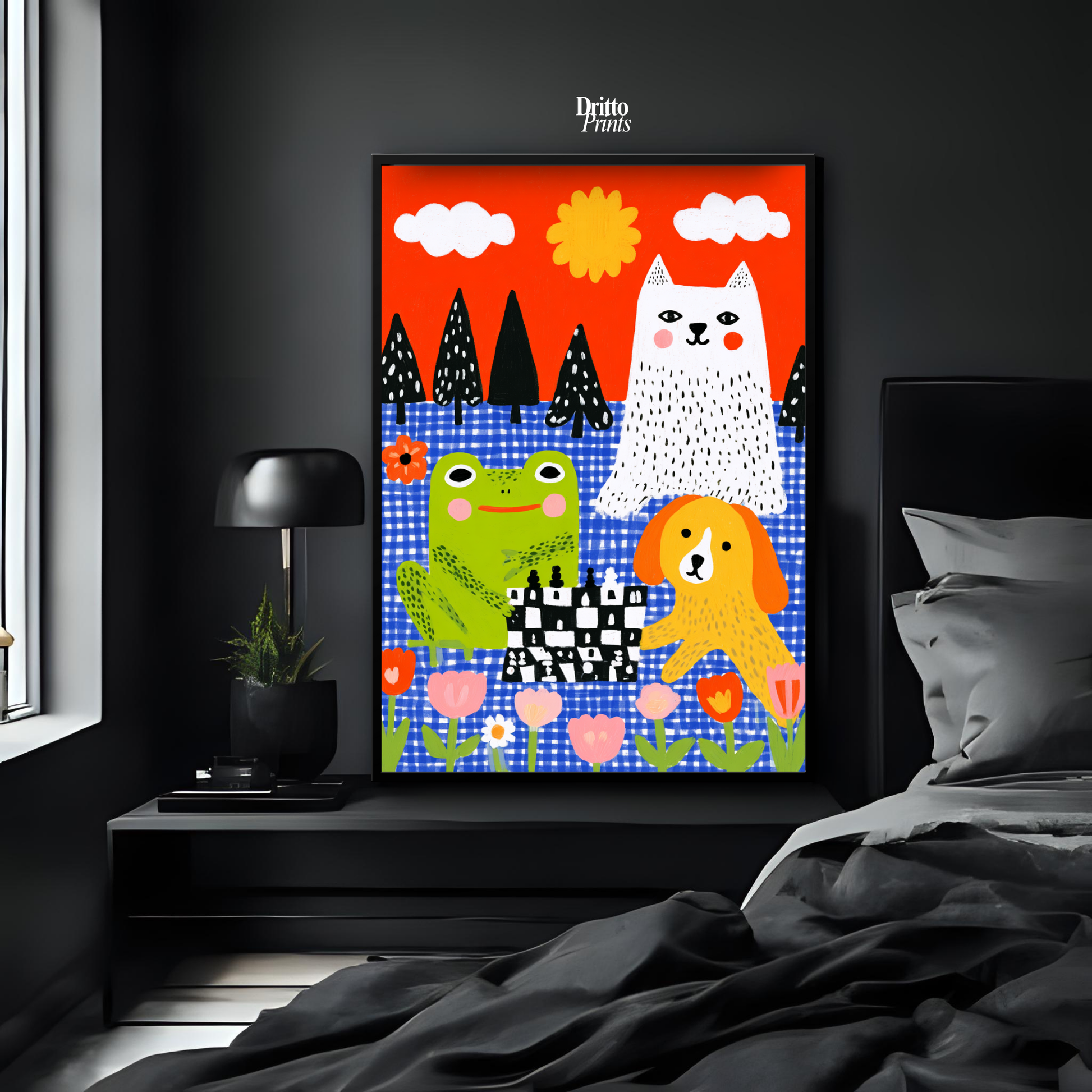 (FD49) The Game Night Trio – Framed matte paper poster