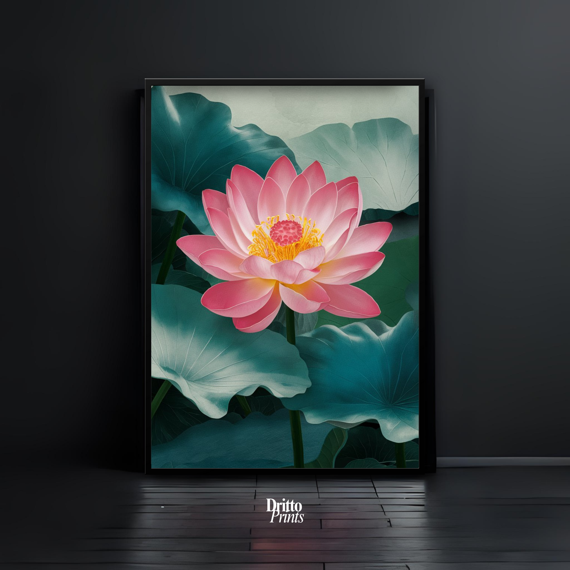 (FD30) Whispers of the Lotus - Framed matte paper poster