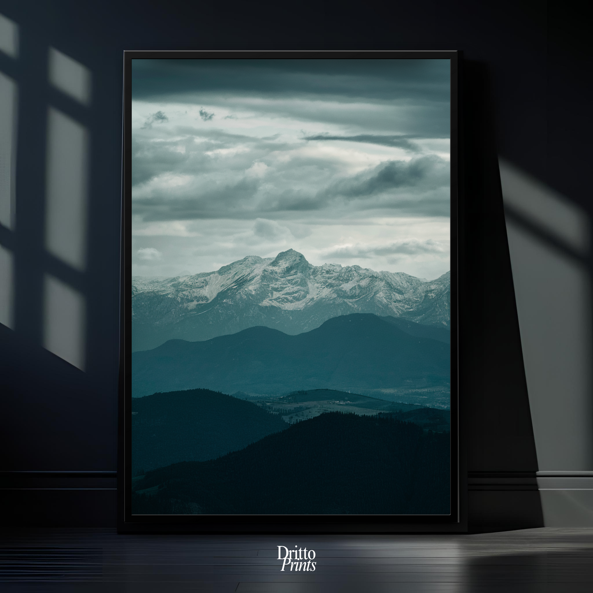 (FD24) Veil of Mountains - Framed matte paper poster