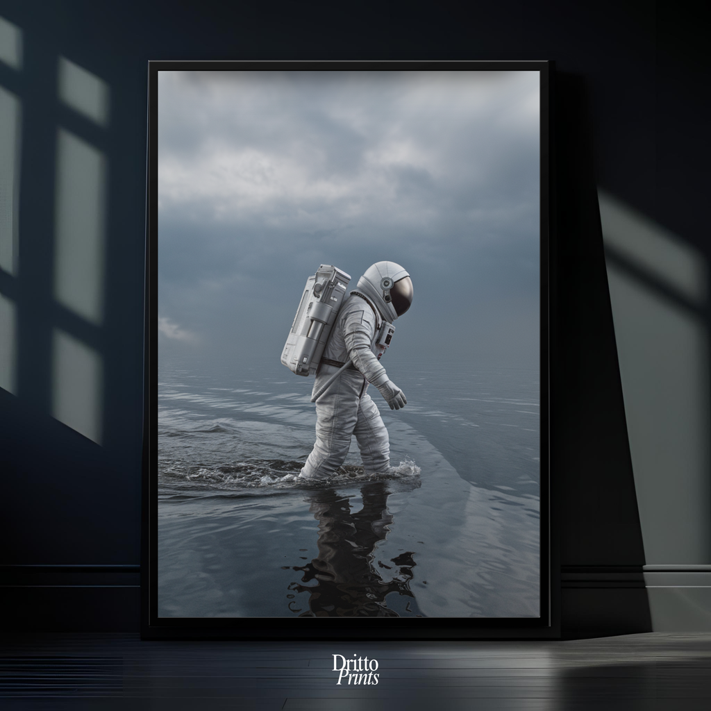 (FD25) Astronaut in Echo - Framed matte paper poster
