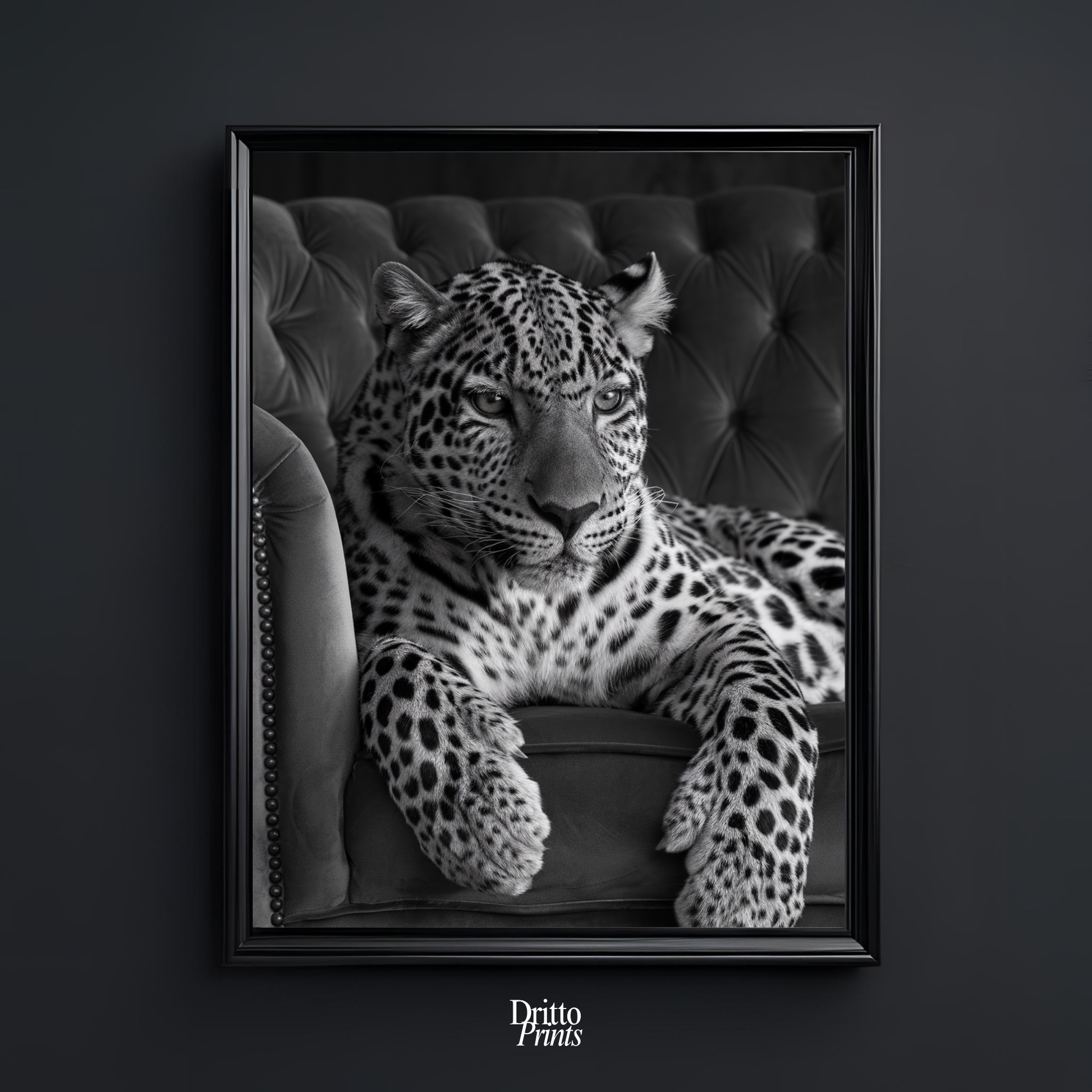 (FD8) The Silent Leopard - Framed matte paper poster