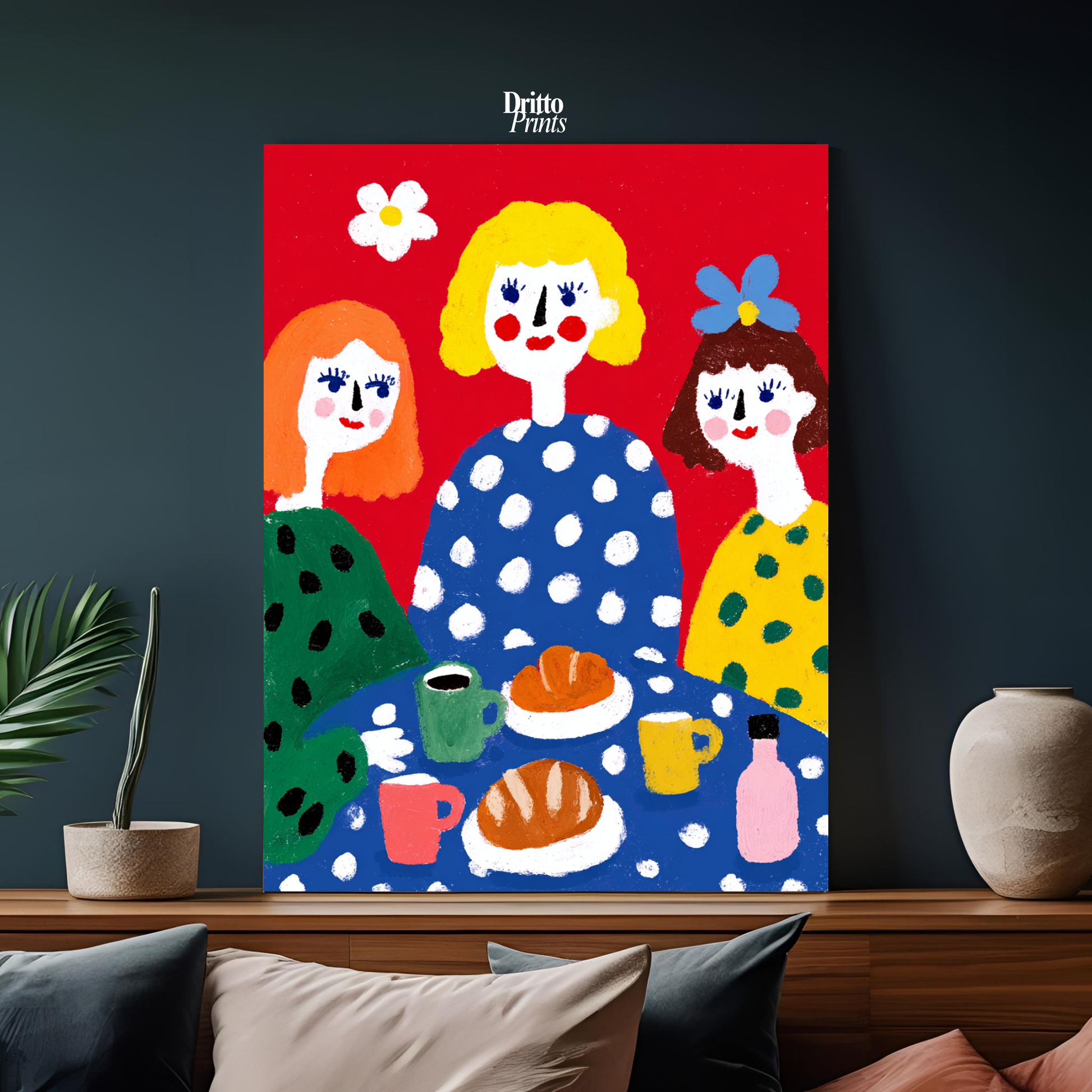 (PD45) Morning Notes – Vintage Iranian Breakfast Poster