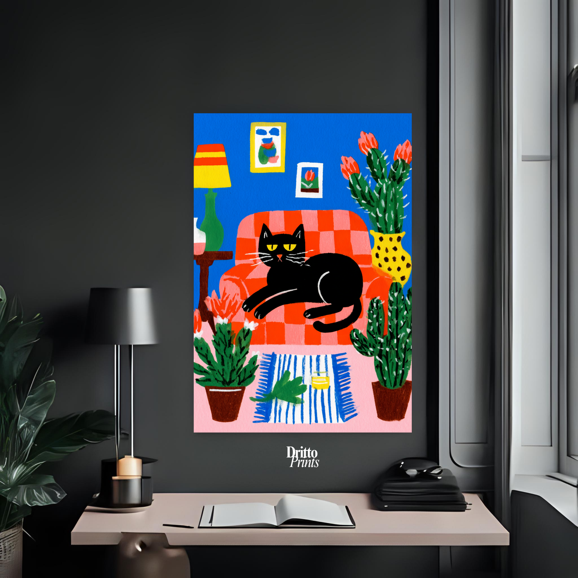 (PD32) Afternoon with the Cat - Poster