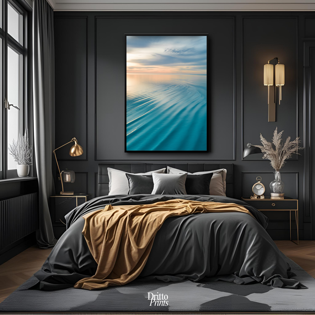 (FD16) Ocean in Pastel - Framed matte paper poster