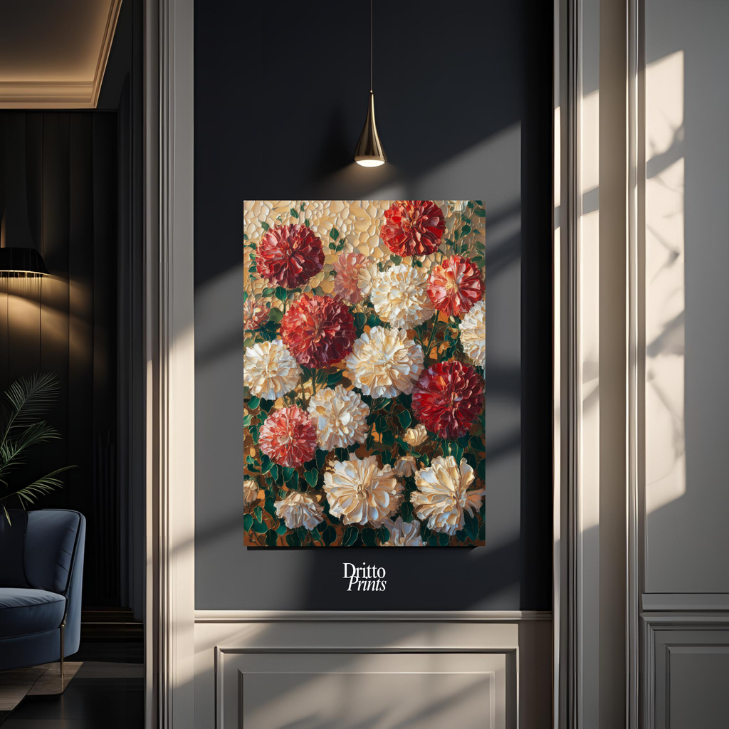 (CF2) Floral Symphony - Framed canvas