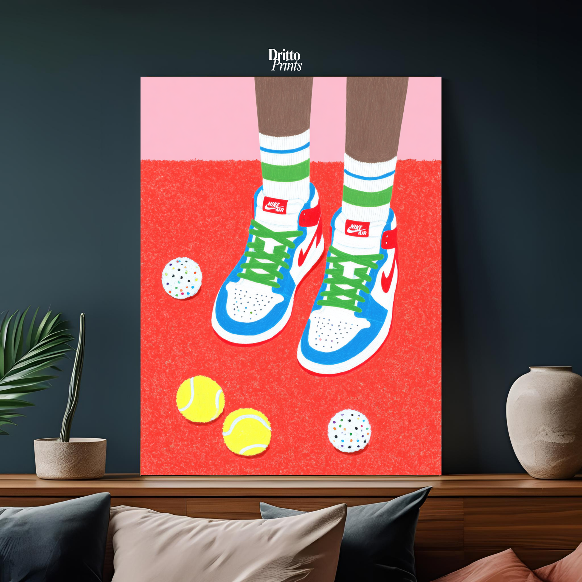 (PD31) Mocha Court Balls Poster