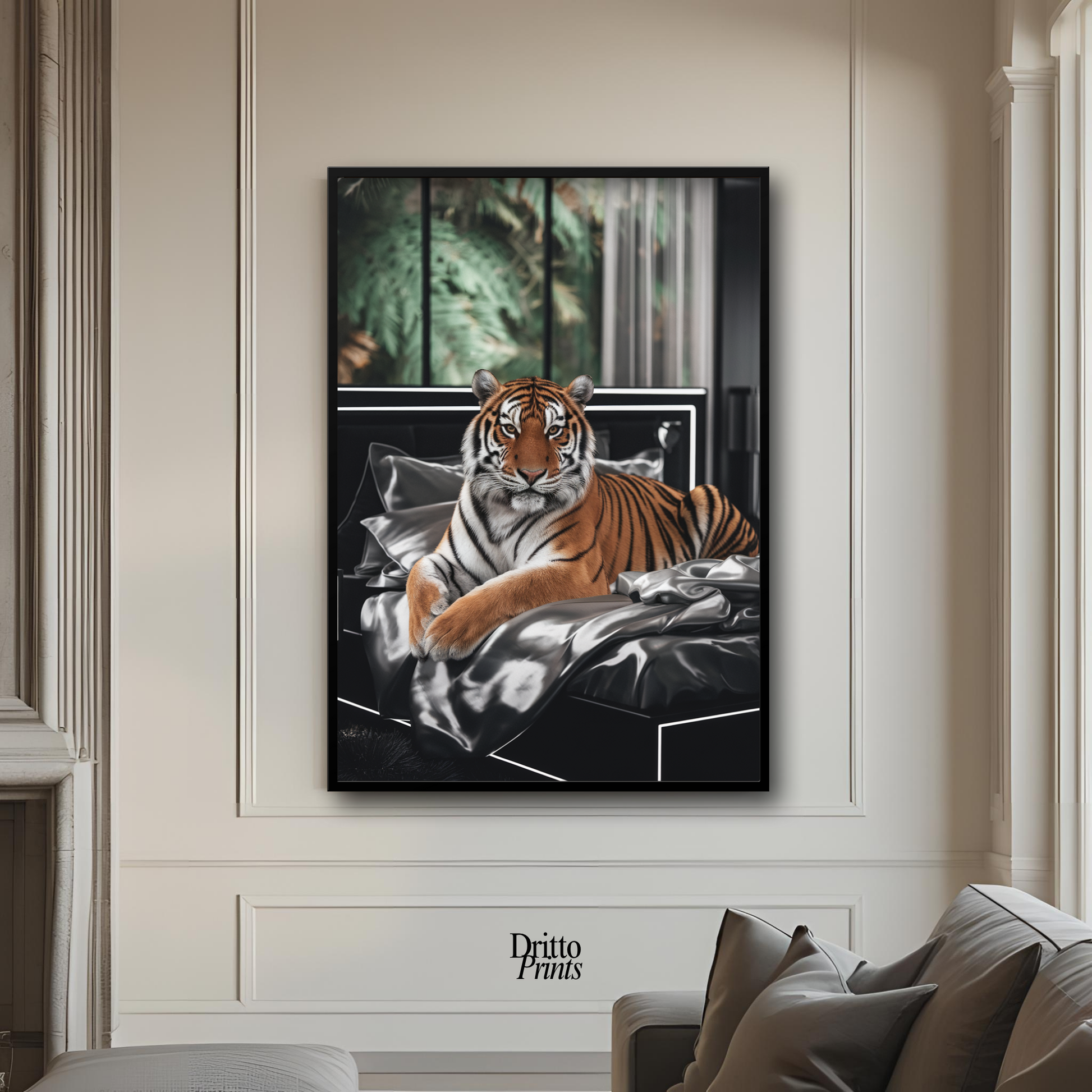 (FD3) A Majestic Tiger Luxe - Framed matte paper poster