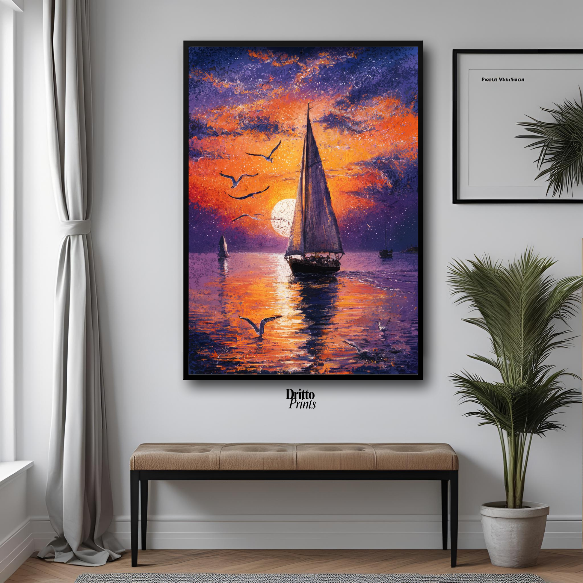 (FD31) When the Sea Glows - Framed matte paper poster