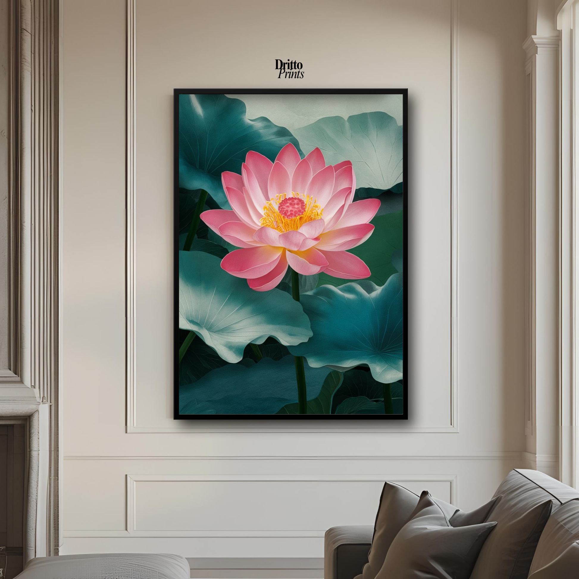 (FD30) Whispers of the Lotus - Framed matte paper poster