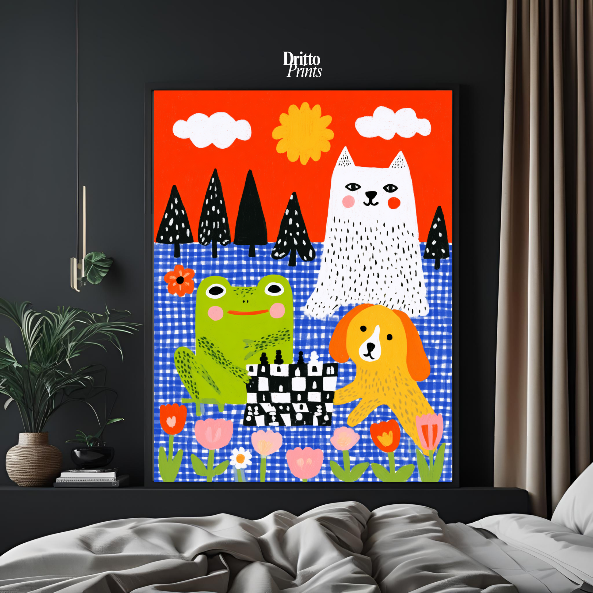 (FD49) The Game Night Trio – Framed matte paper poster