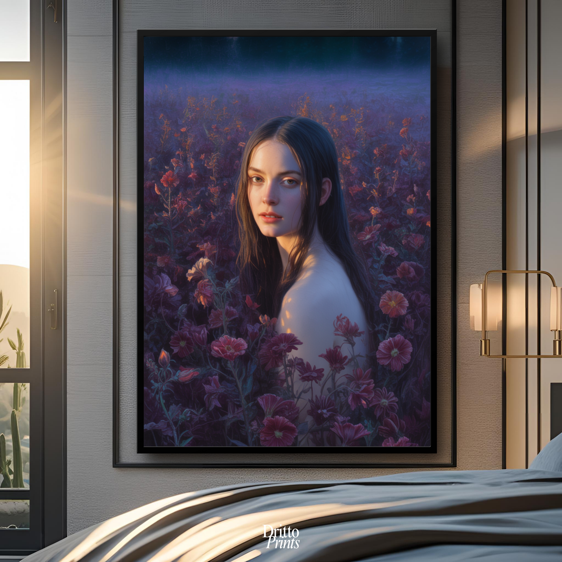 (FD21) Eclipsed in Bloom - Framed matte paper poster