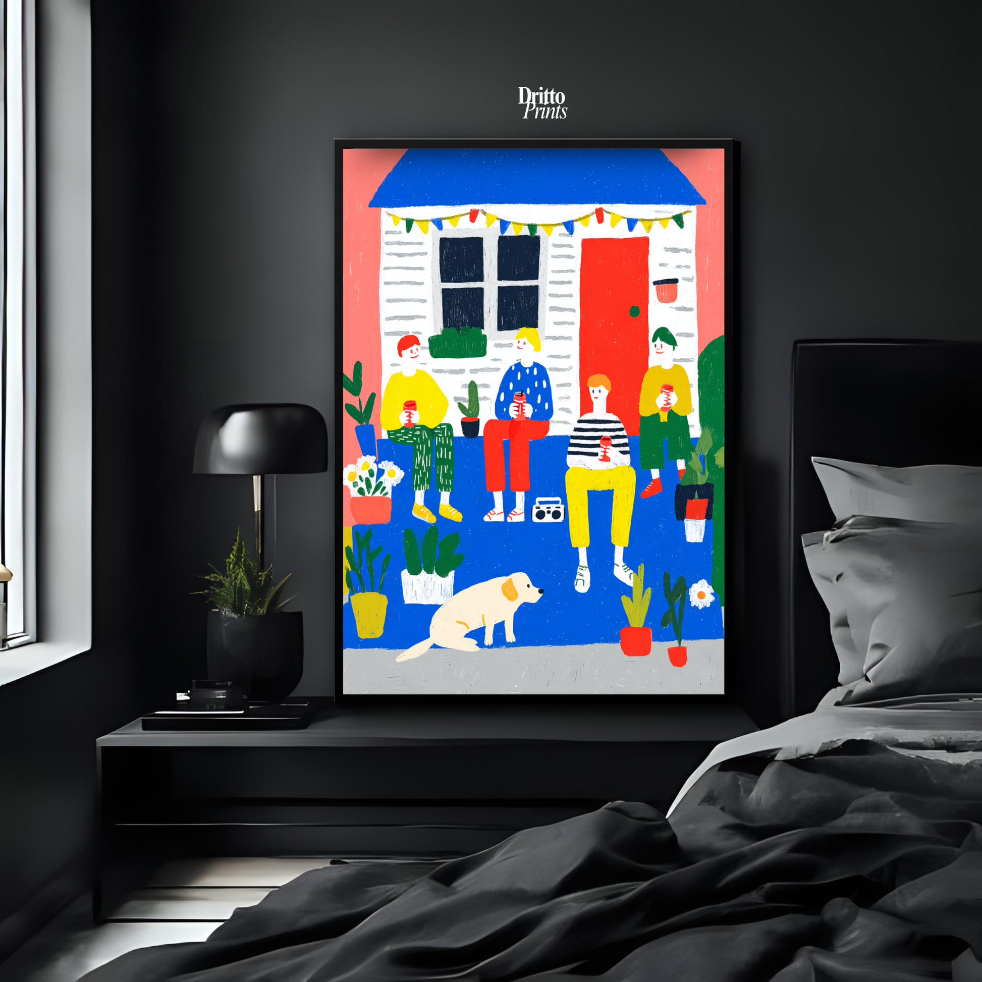 (FD47) Summer Evenings 1984 - Framed matte paper poster