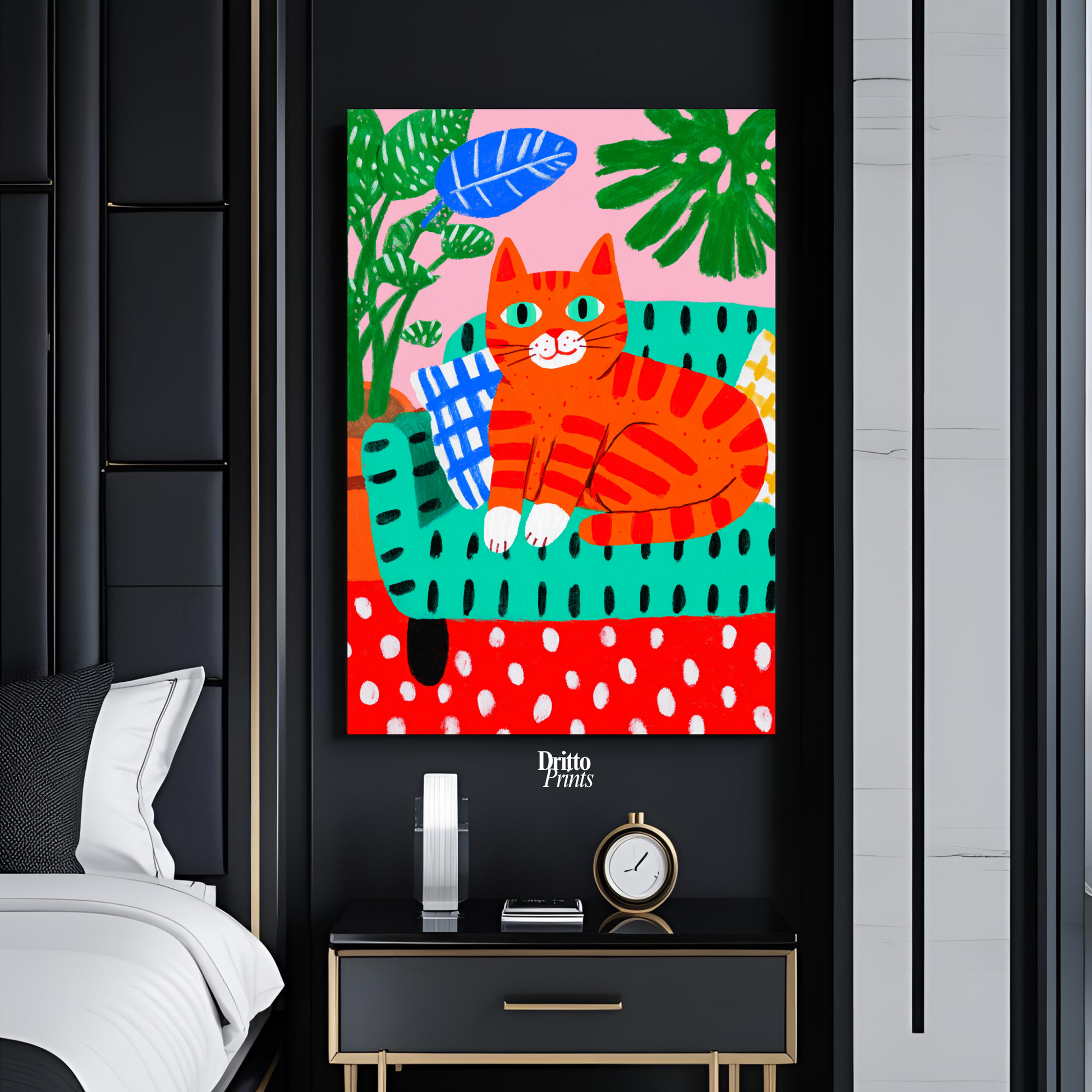 (PD39) Silly Orange Cat Caught in the Act - Poster