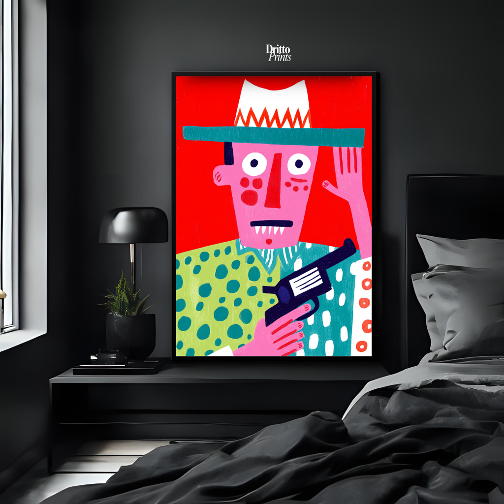(FD43) Zombie Sheriff - Framed matte paper poster
