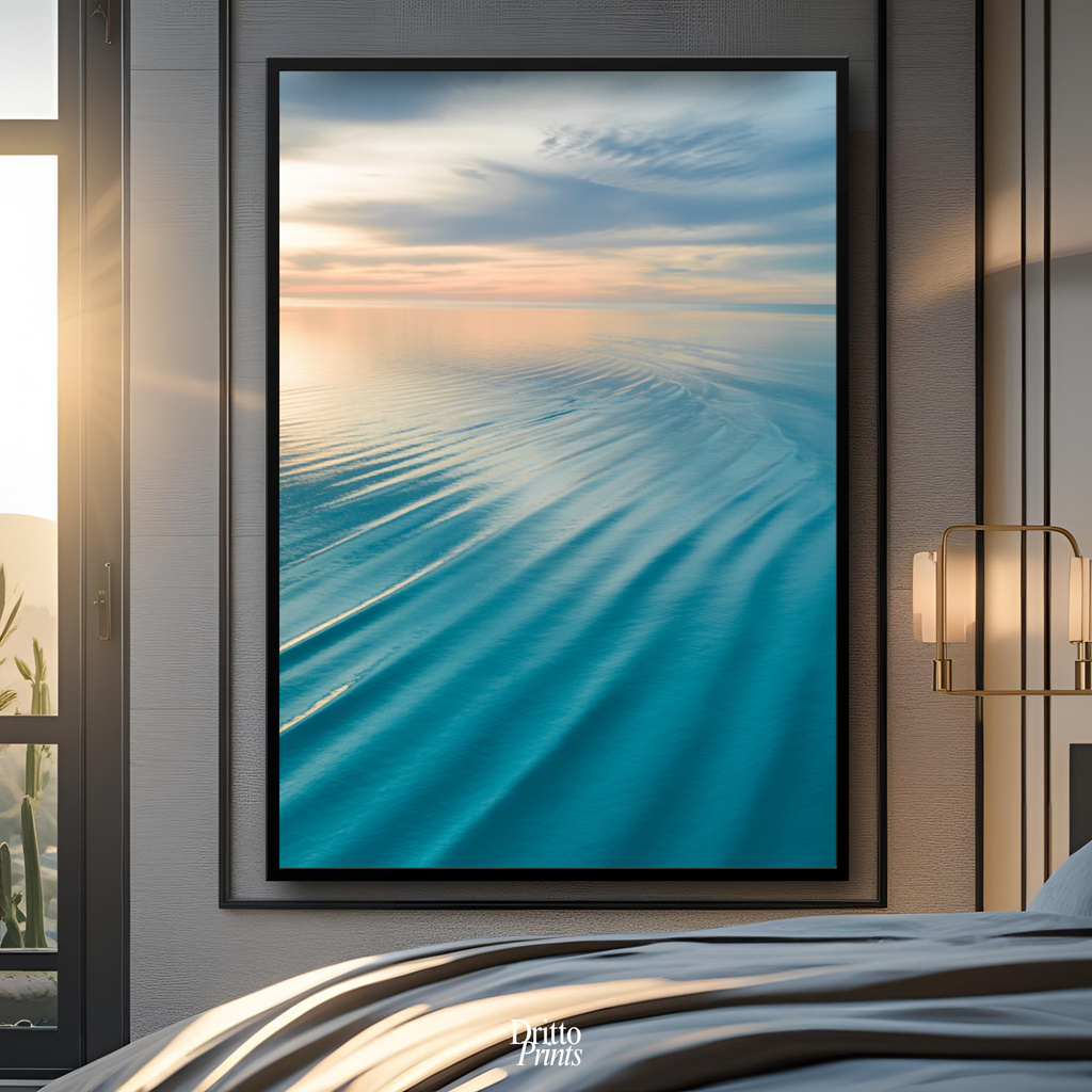 (FD16) Ocean in Pastel - Framed matte paper poster
