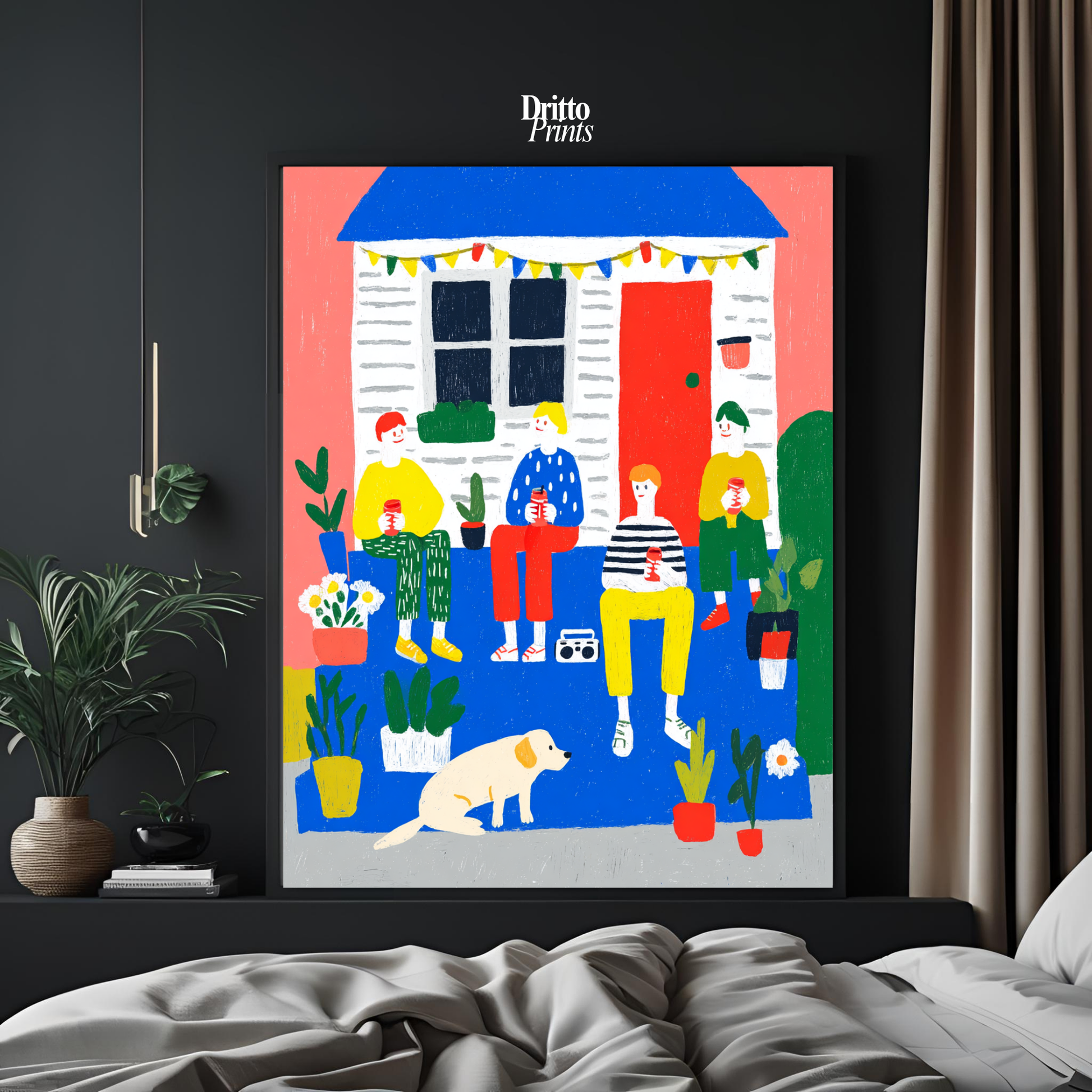(FD47) Summer Evenings 1984 - Framed matte paper poster