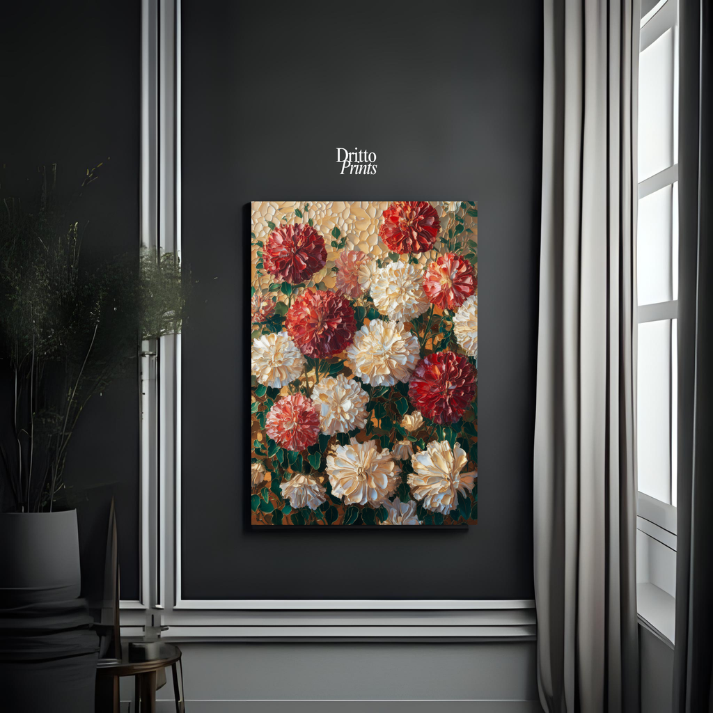 (CF2) Floral Symphony - Framed canvas