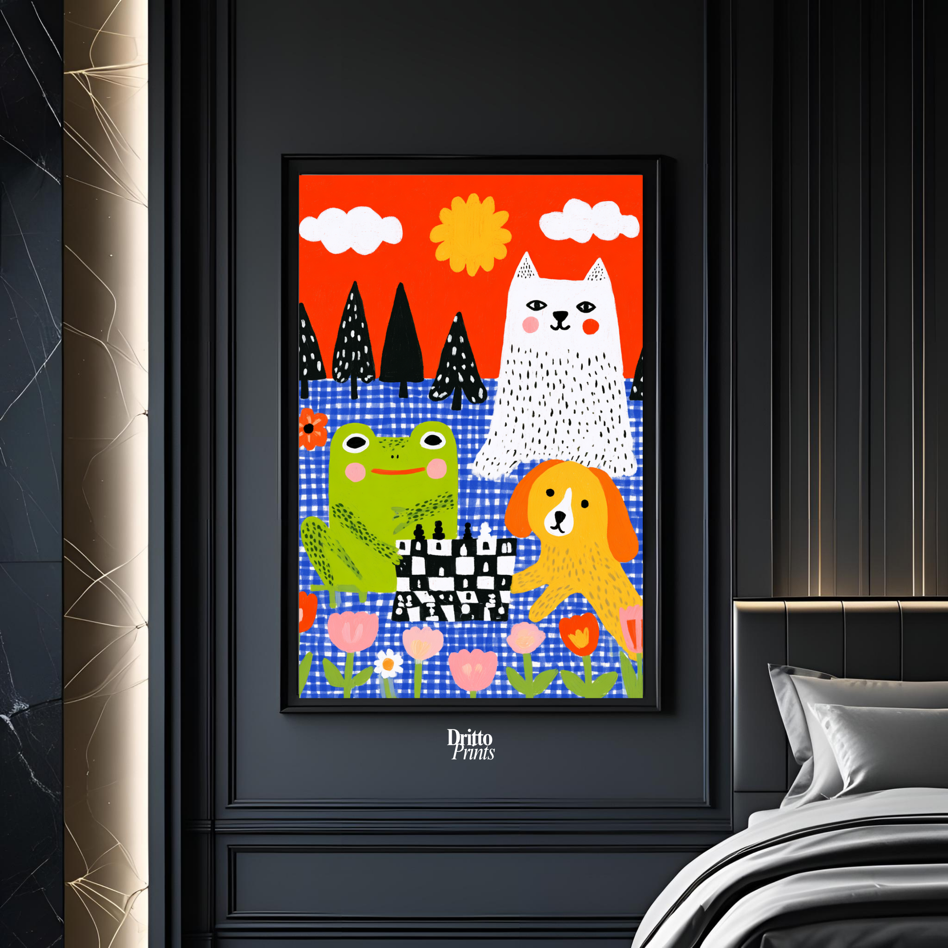 (FD49) The Game Night Trio – Framed matte paper poster