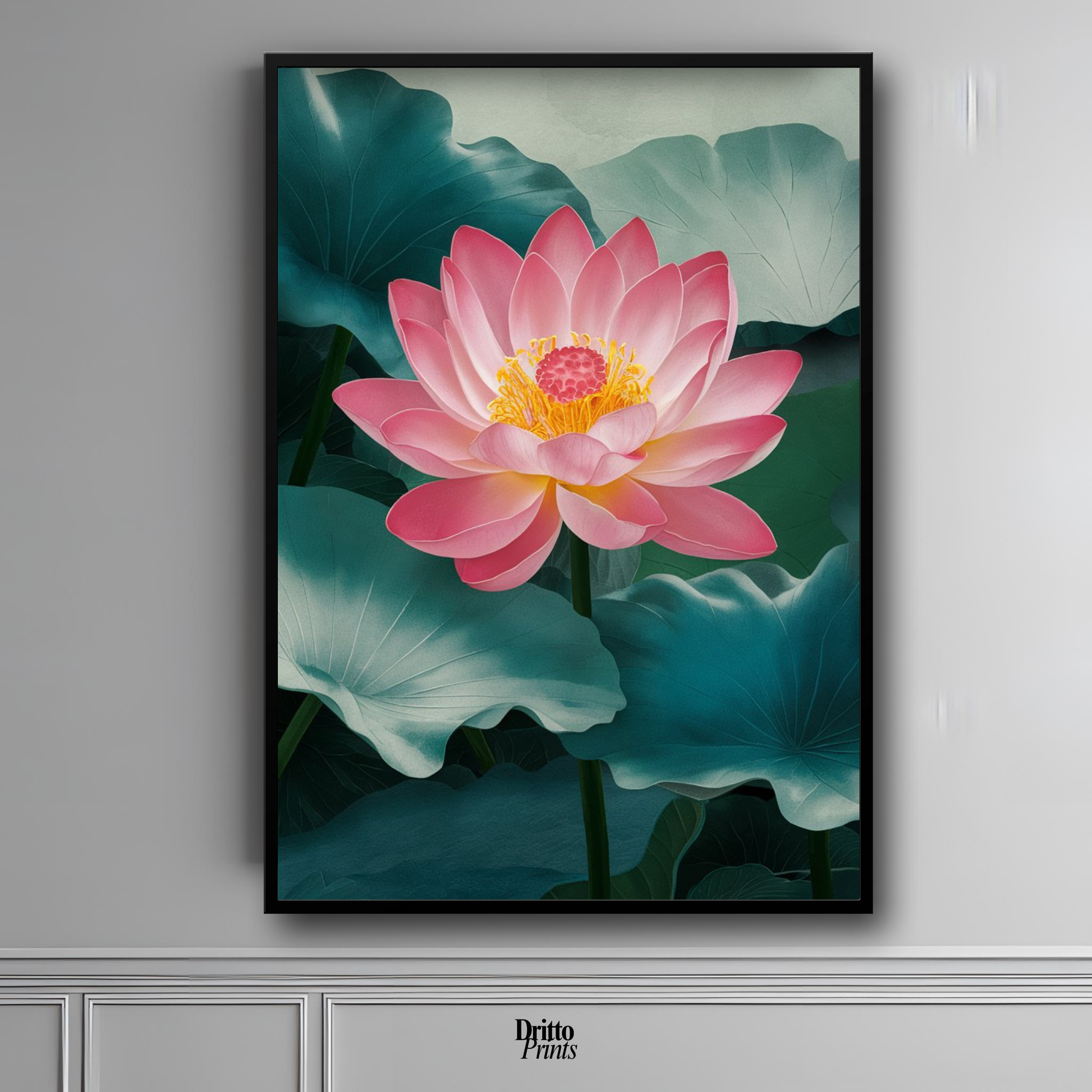 (FD30) Whispers of the Lotus - Framed matte paper poster