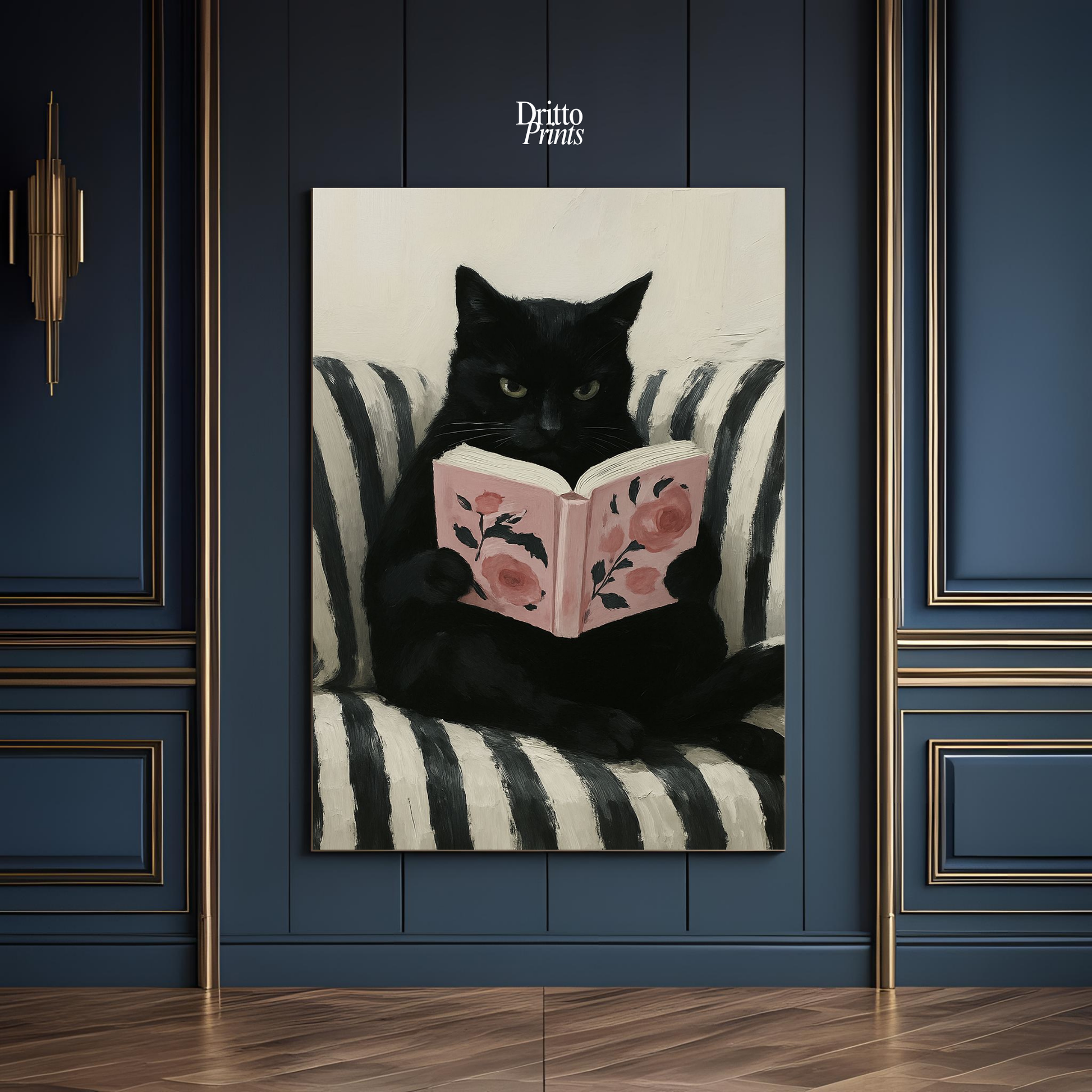 (PD4) The Cat Who Read in Stripes - Poster