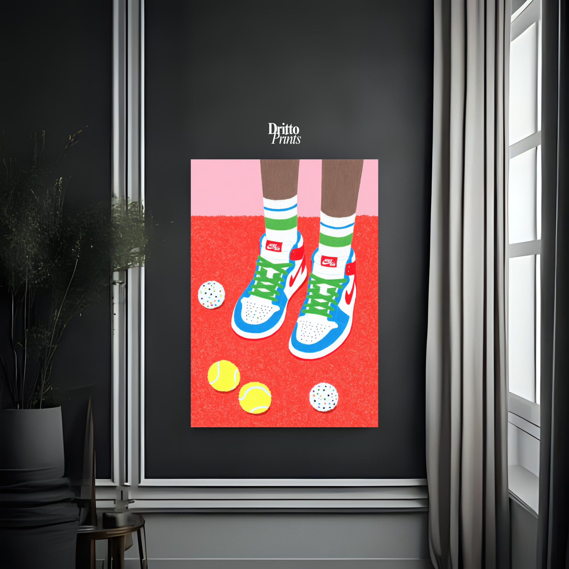(PD31) Mocha Court Balls Poster