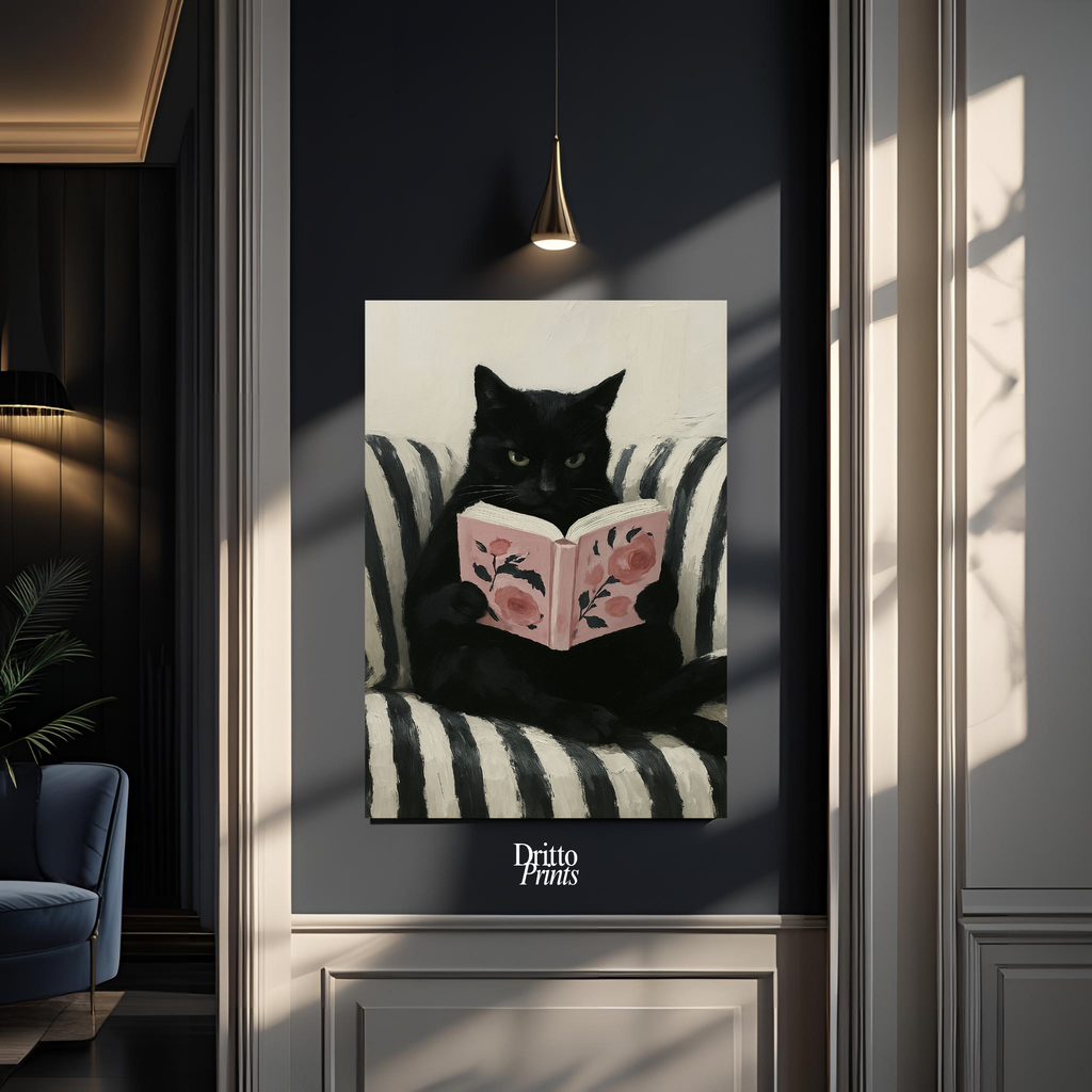 (PD4) The Cat Who Read in Stripes - Poster