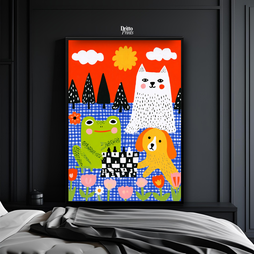 (FD49) The Game Night Trio – Framed matte paper poster