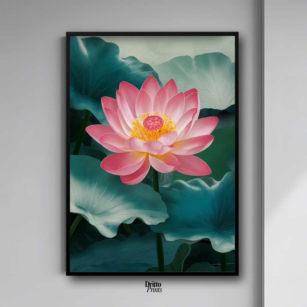 (FD30) Whispers of the Lotus - Framed matte paper poster