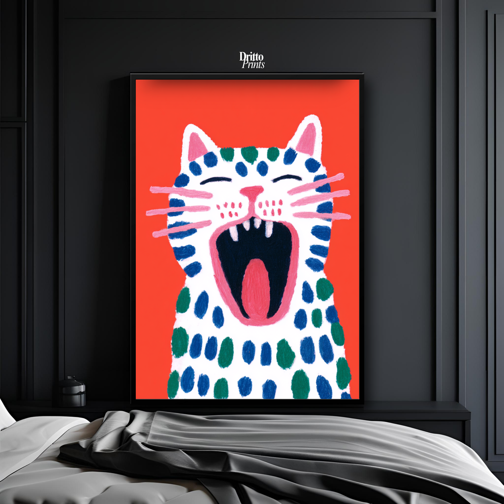 (FD48) The Screaming Paws - Framed matte paper poster