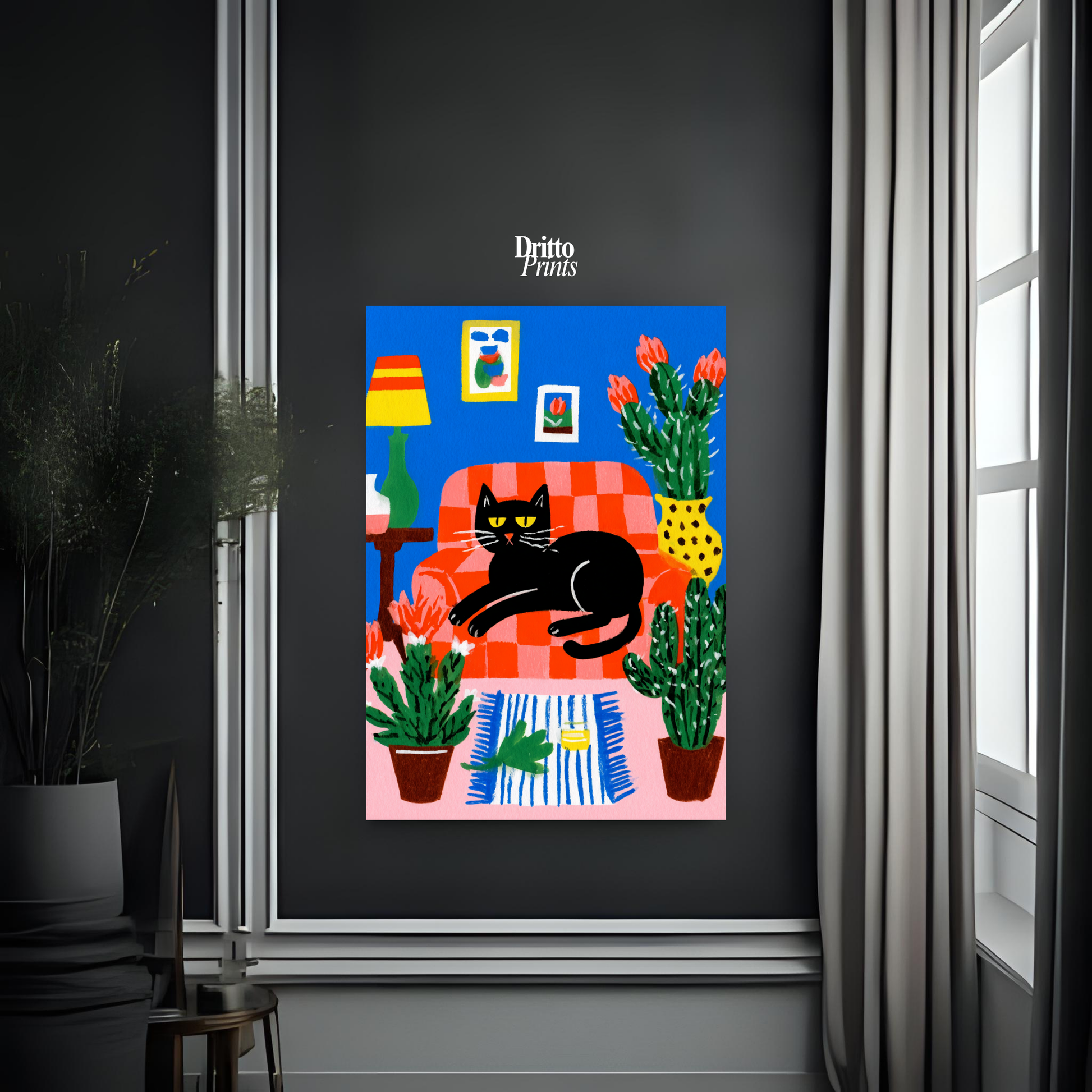 (PD32) Afternoon with the Cat - Poster