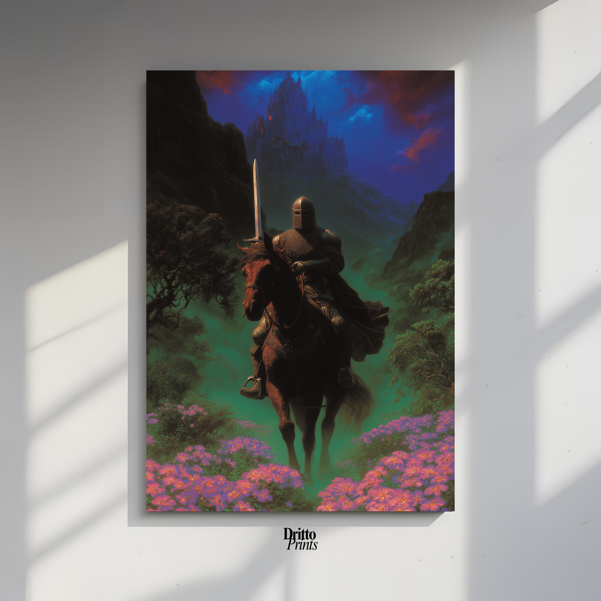 (PD24) Moonlit Bloom: The Knight Among Violets - Poster