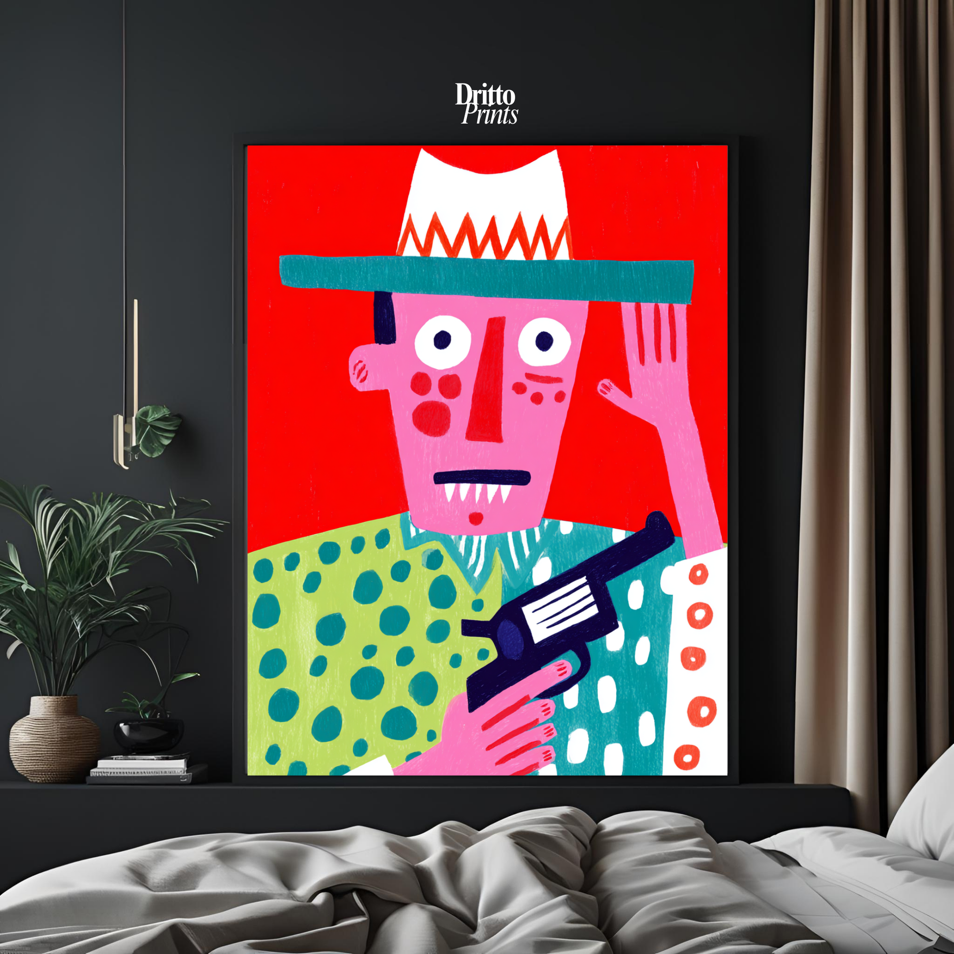 (FD43) Zombie Sheriff - Framed matte paper poster