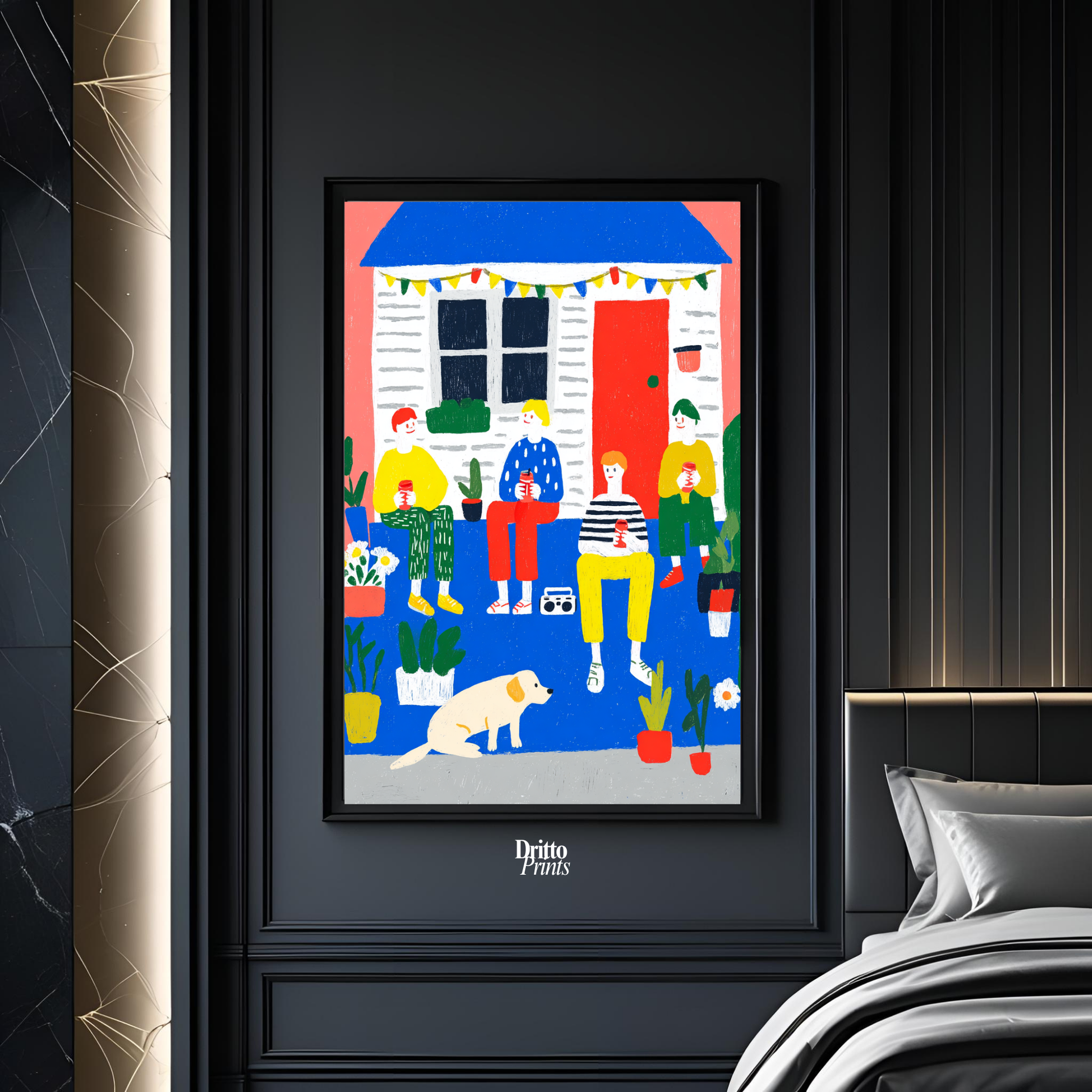 (FD47) Summer Evenings 1984 - Framed matte paper poster