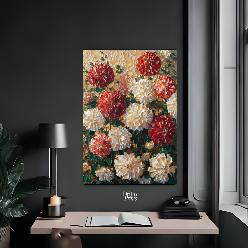 (CF2) Floral Symphony - Framed canvas