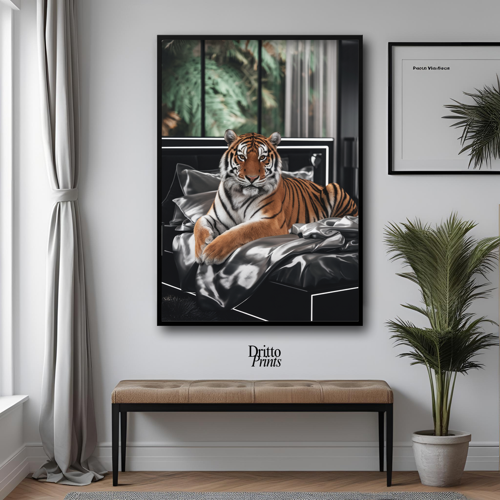 (FD3) A Majestic Tiger Luxe - Framed matte paper poster