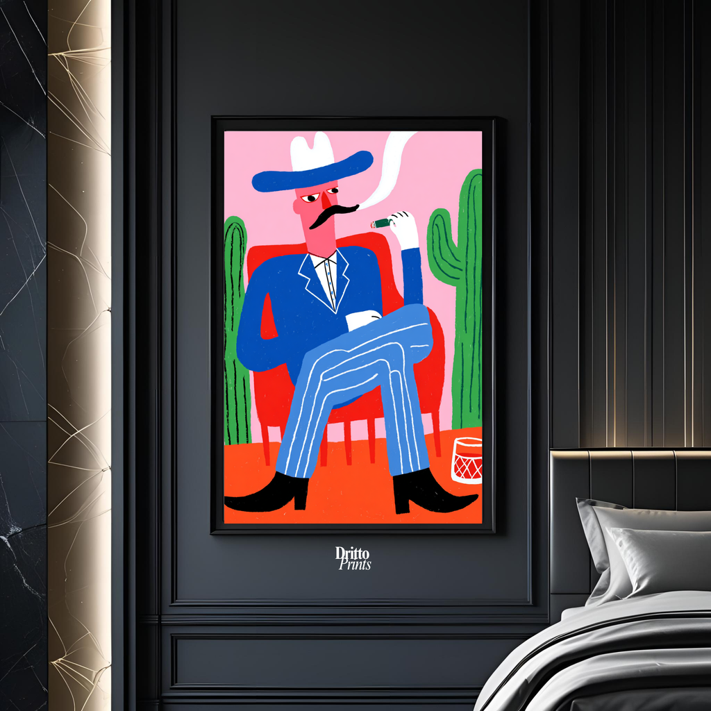(FD41) Blood in the Glass – Gothic Gunslinger Framed matte paper poster