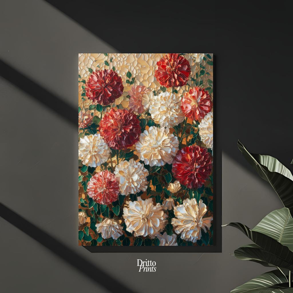 (CF2) Floral Symphony - Framed canvas