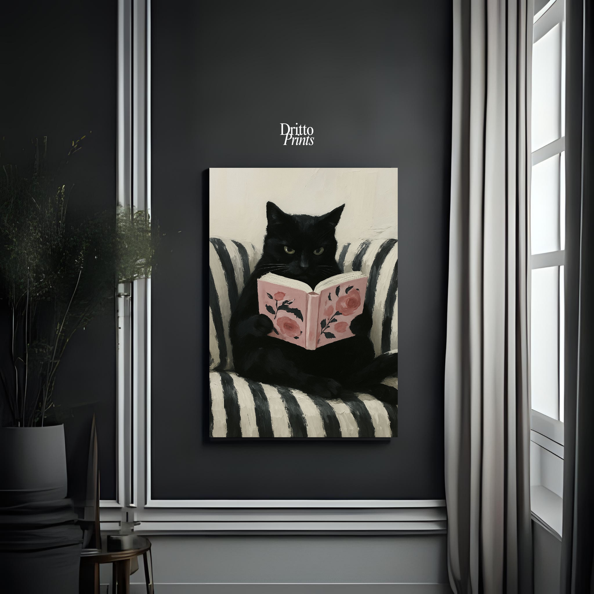 (PD4) The Cat Who Read in Stripes - Poster