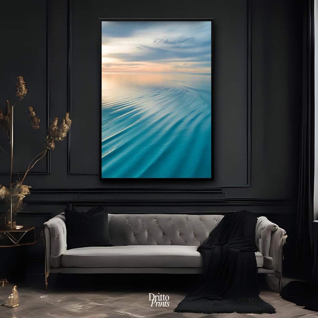 (FD16) Ocean in Pastel - Framed matte paper poster