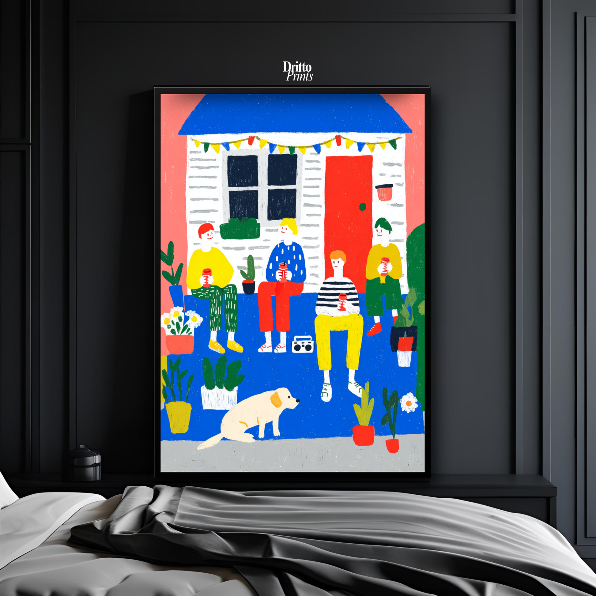 (FD47) Summer Evenings 1984 - Framed matte paper poster