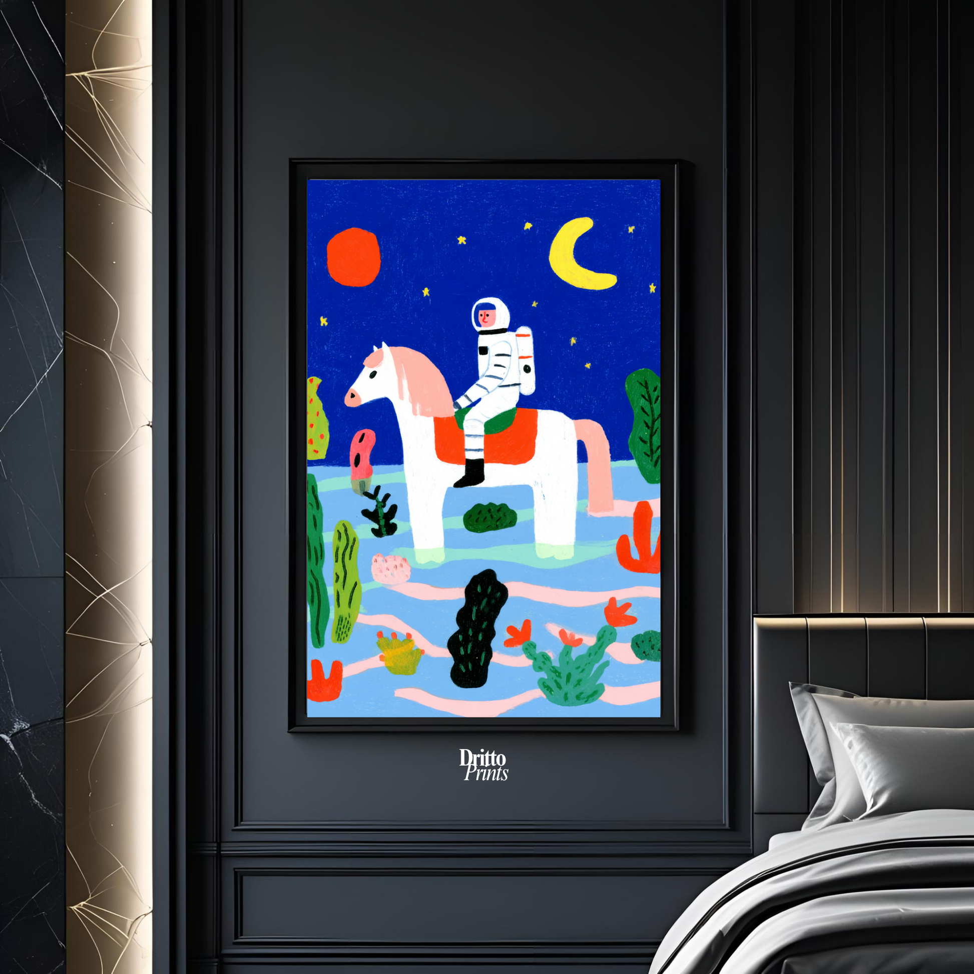 (FD42) Ghost Rider of the Midnight Tides – Framed Matte Paper Poster